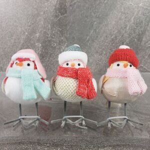 3pk Winter Birds Decorative Figurine Set Red/Pink - Target Wondershop 2021